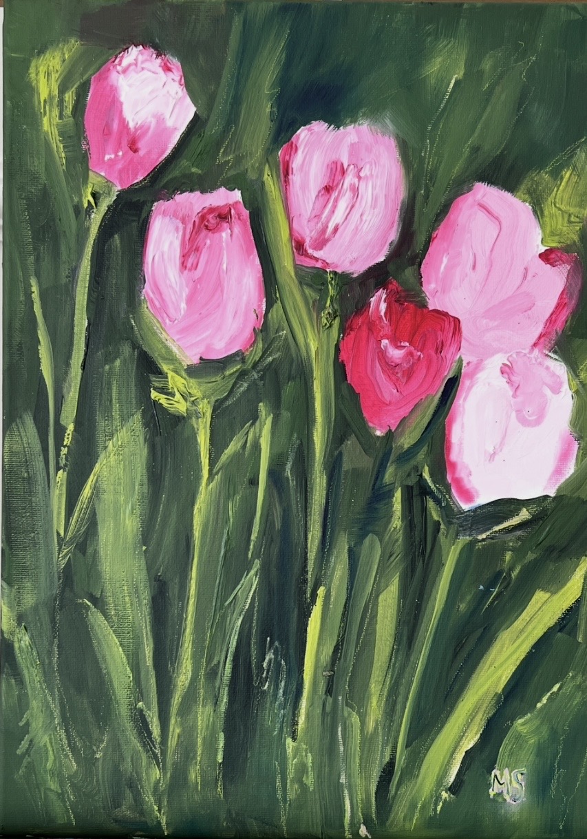 Tulip Paradise - Original Oil Painting by Marina Stognieva